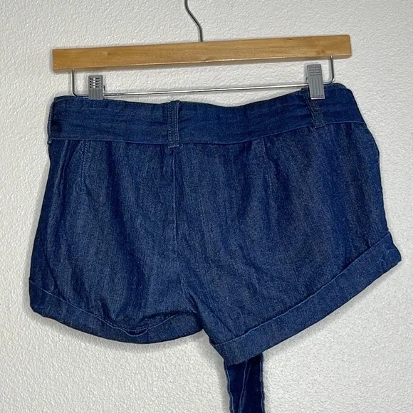 Seven 7 Denim Blue Belted Shorts - Picture 4 of 5